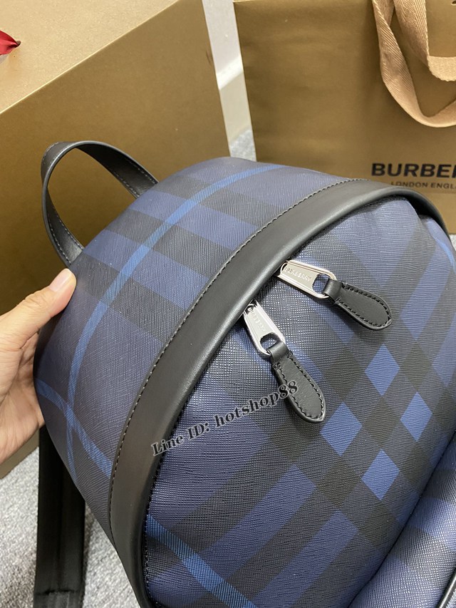 Burberry專櫃新款雙肩包 巴寶莉男士後背包大書包 yxb1189